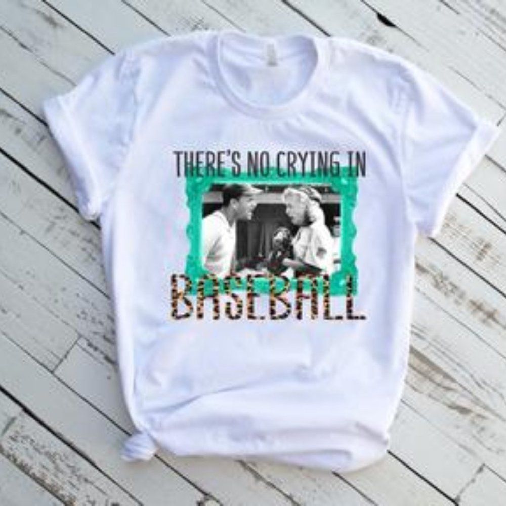 Baseball No Crying T-Shirt Bella Canvas Tee Shirt